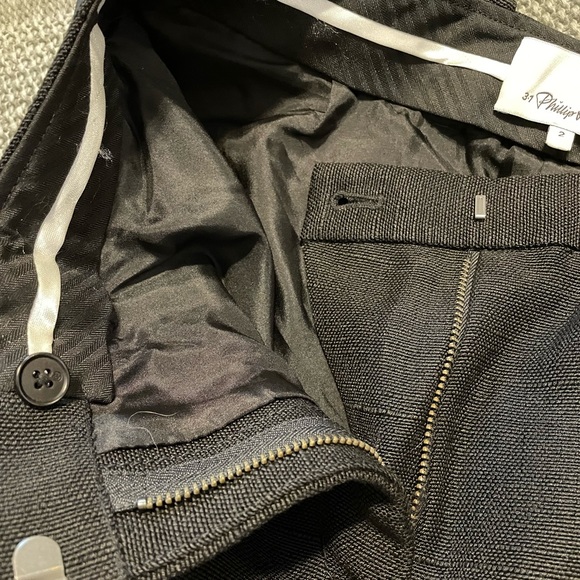 Phillip Lim woven straight leg trousers silk lined size 2 - Picture 3 of 6